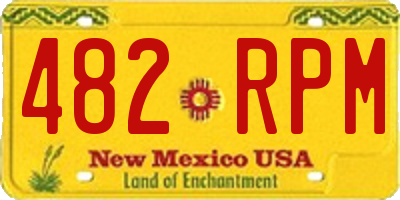 NM license plate 482RPM