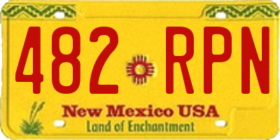NM license plate 482RPN