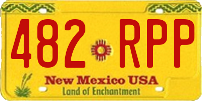 NM license plate 482RPP