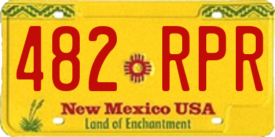 NM license plate 482RPR