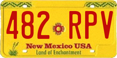 NM license plate 482RPV