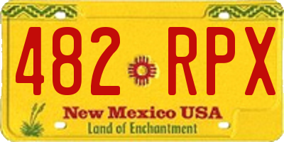 NM license plate 482RPX