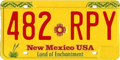 NM license plate 482RPY