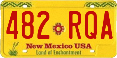 NM license plate 482RQA