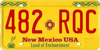 NM license plate 482RQC