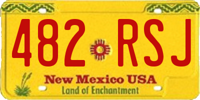 NM license plate 482RSJ