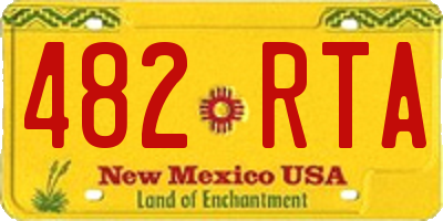 NM license plate 482RTA