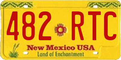 NM license plate 482RTC