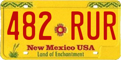 NM license plate 482RUR