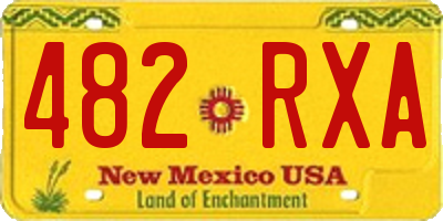 NM license plate 482RXA