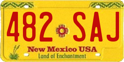 NM license plate 482SAJ
