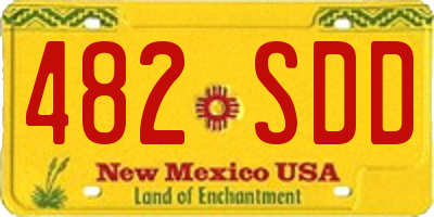 NM license plate 482SDD