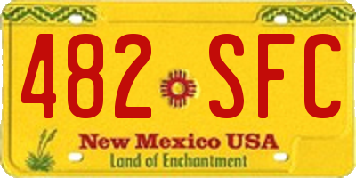 NM license plate 482SFC