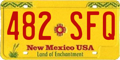 NM license plate 482SFQ