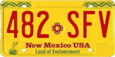 NM license plate 482SFV