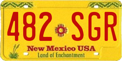NM license plate 482SGR