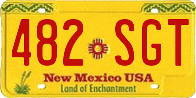 NM license plate 482SGT