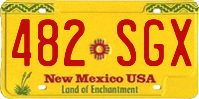 NM license plate 482SGX