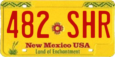NM license plate 482SHR