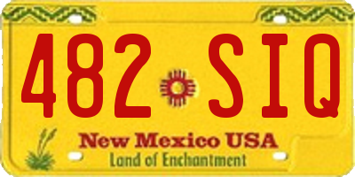 NM license plate 482SIQ
