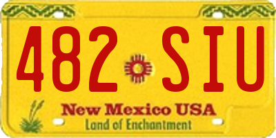 NM license plate 482SIU