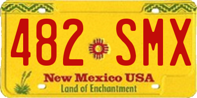NM license plate 482SMX