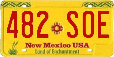 NM license plate 482SOE