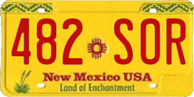 NM license plate 482SOR