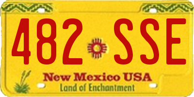 NM license plate 482SSE
