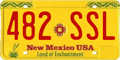 NM license plate 482SSL