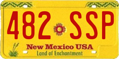 NM license plate 482SSP