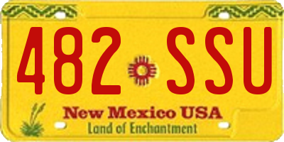 NM license plate 482SSU