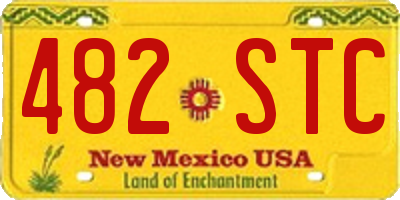 NM license plate 482STC