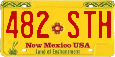 NM license plate 482STH