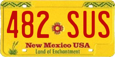 NM license plate 482SUS