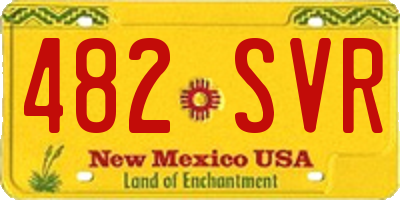NM license plate 482SVR