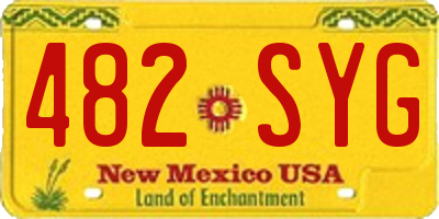 NM license plate 482SYG