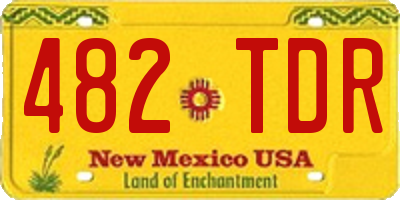 NM license plate 482TDR