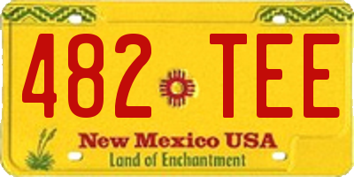 NM license plate 482TEE