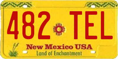 NM license plate 482TEL