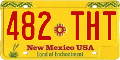 NM license plate 482THT