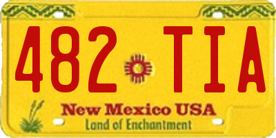 NM license plate 482TIA