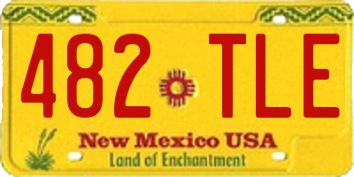 NM license plate 482TLE