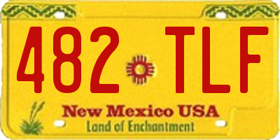 NM license plate 482TLF