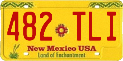 NM license plate 482TLI