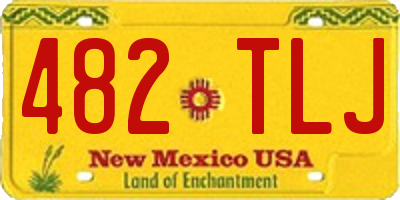 NM license plate 482TLJ