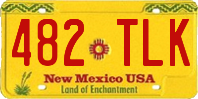 NM license plate 482TLK