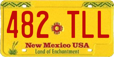 NM license plate 482TLL