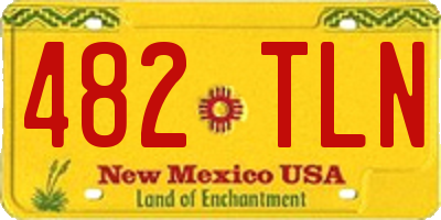 NM license plate 482TLN