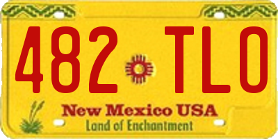NM license plate 482TLO